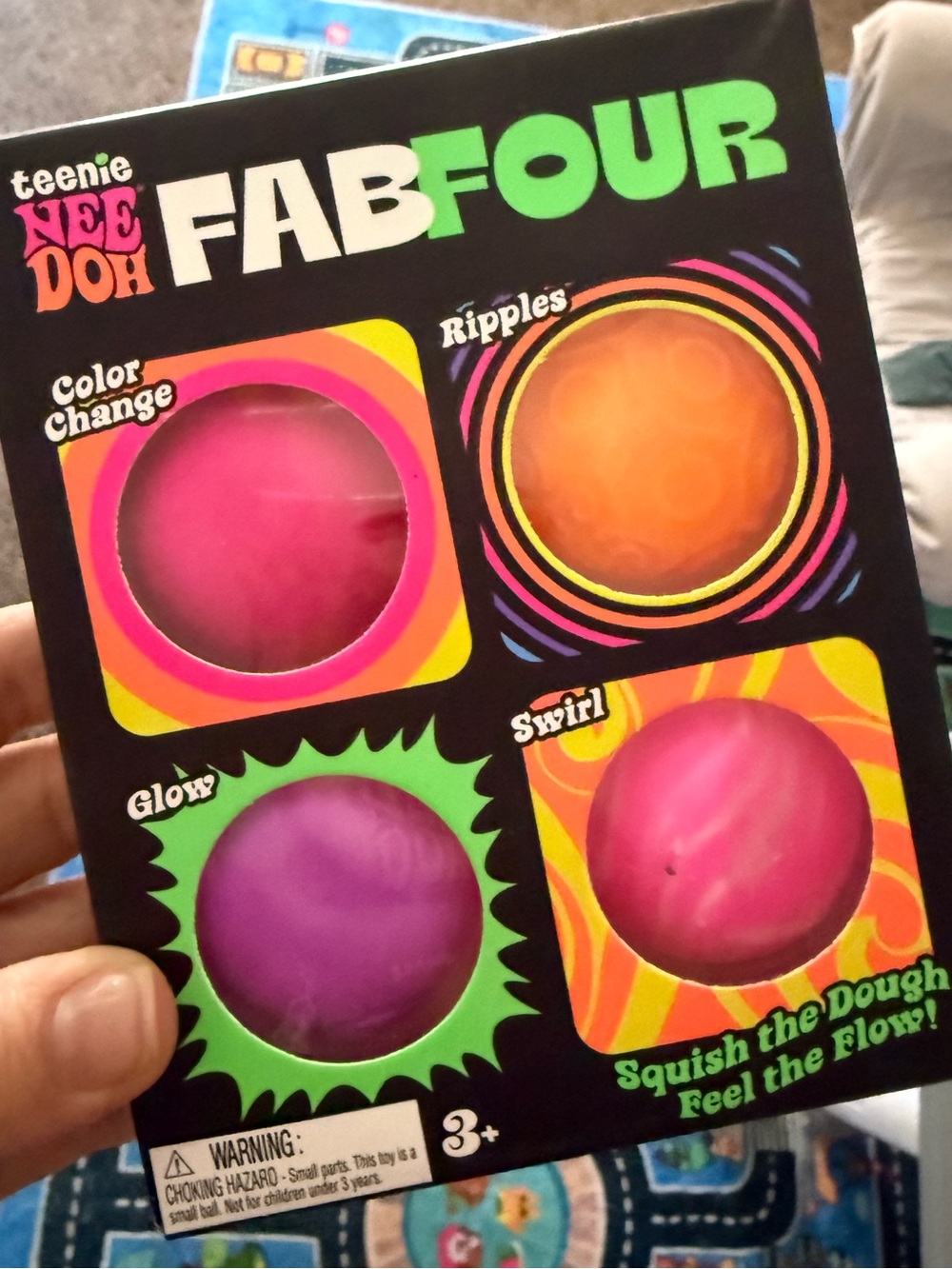 Fab Four NeeDoh Sensory Balls Set - Pink, Blue & Green